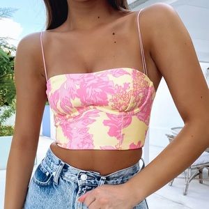 WHITE FOX BOUTIQUE - Follow You Anywhere Crop Summer Blossom